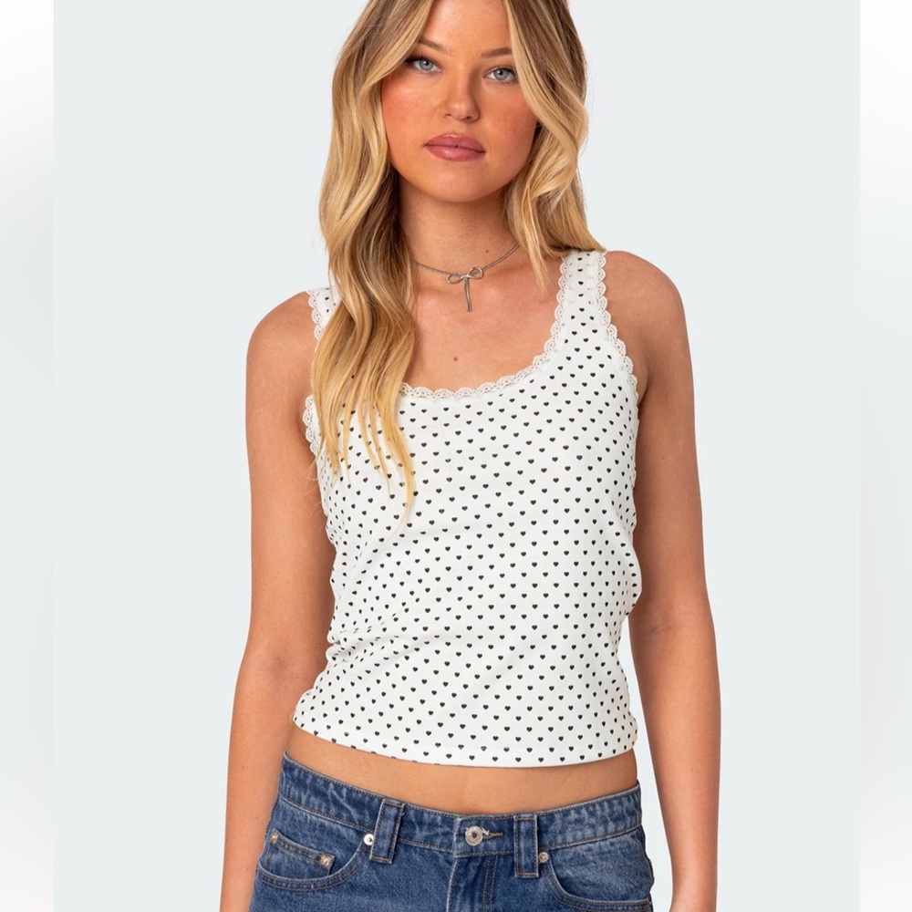 Edikted Lover Girl Printed Tank Top